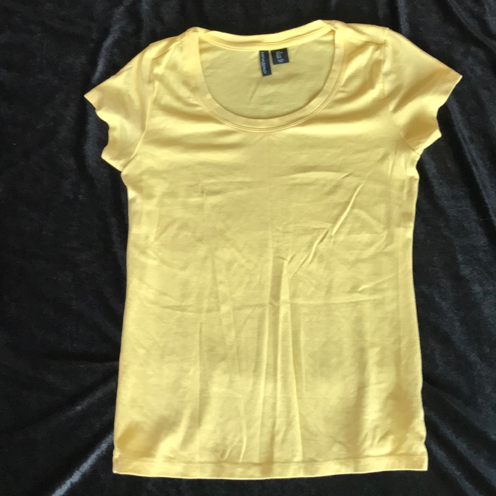 NWOT Cynthia Rowley size L bright yellow T